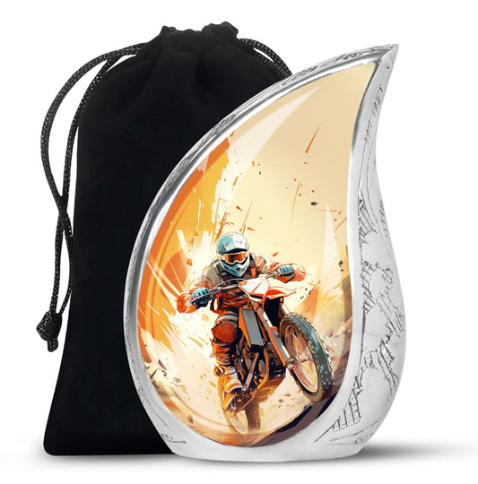 Teardrop Shape Bike Urn Large 10 Inch
