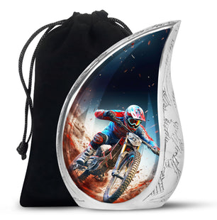 Teardrop Shape Bike Urn Large 10 Inch
