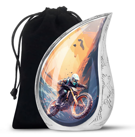 Teardrop Shape Bike Urn Large 10 Inch