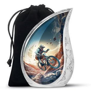 Teardrop Shape Bike Urn Large 10 Inch