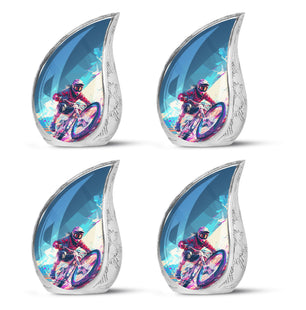 Teardrop Shape Bike Urn Keepsake Urn Pack of 4