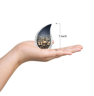 Teardrop Shape Music Urn Keepsake 3 Inch