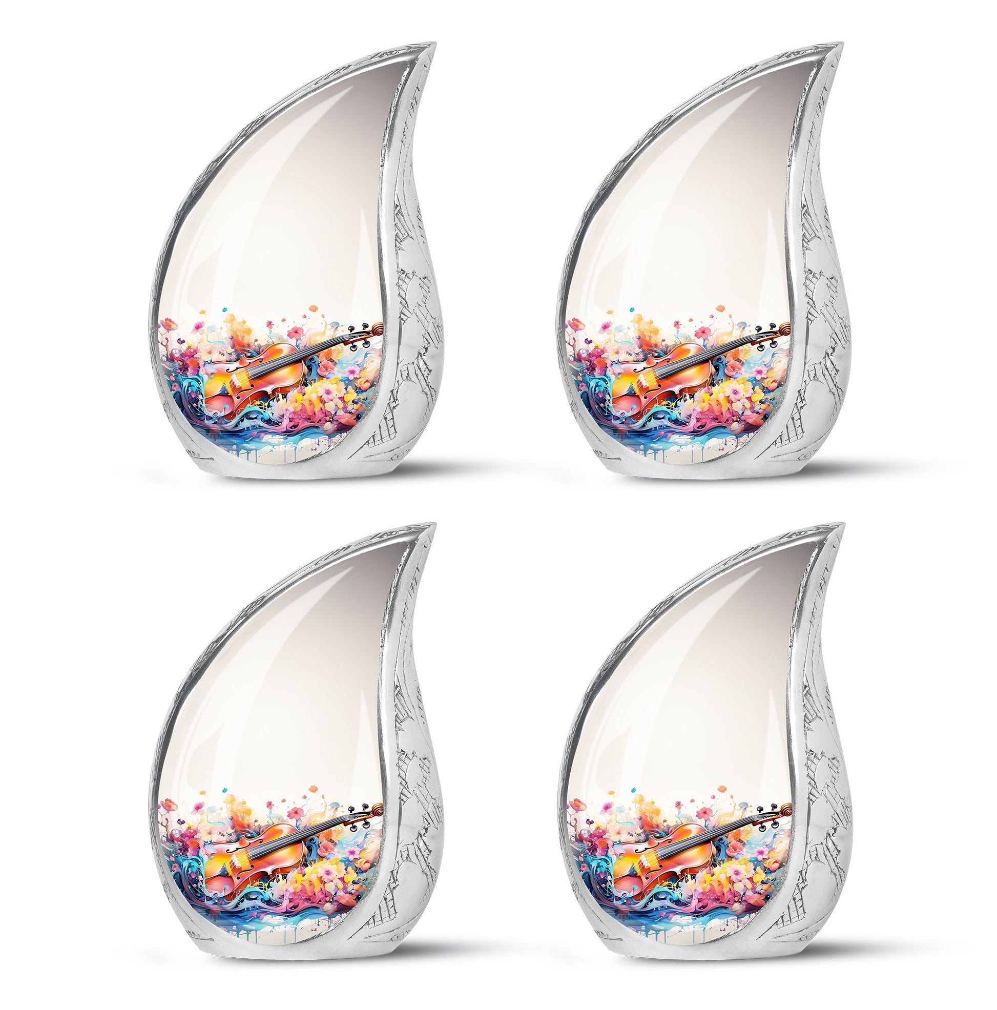 Teardrop Shape Music Urn Keepsake Urn Pack of 4