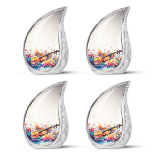 Teardrop Shape Music Urn Keepsake Urn Pack of 4