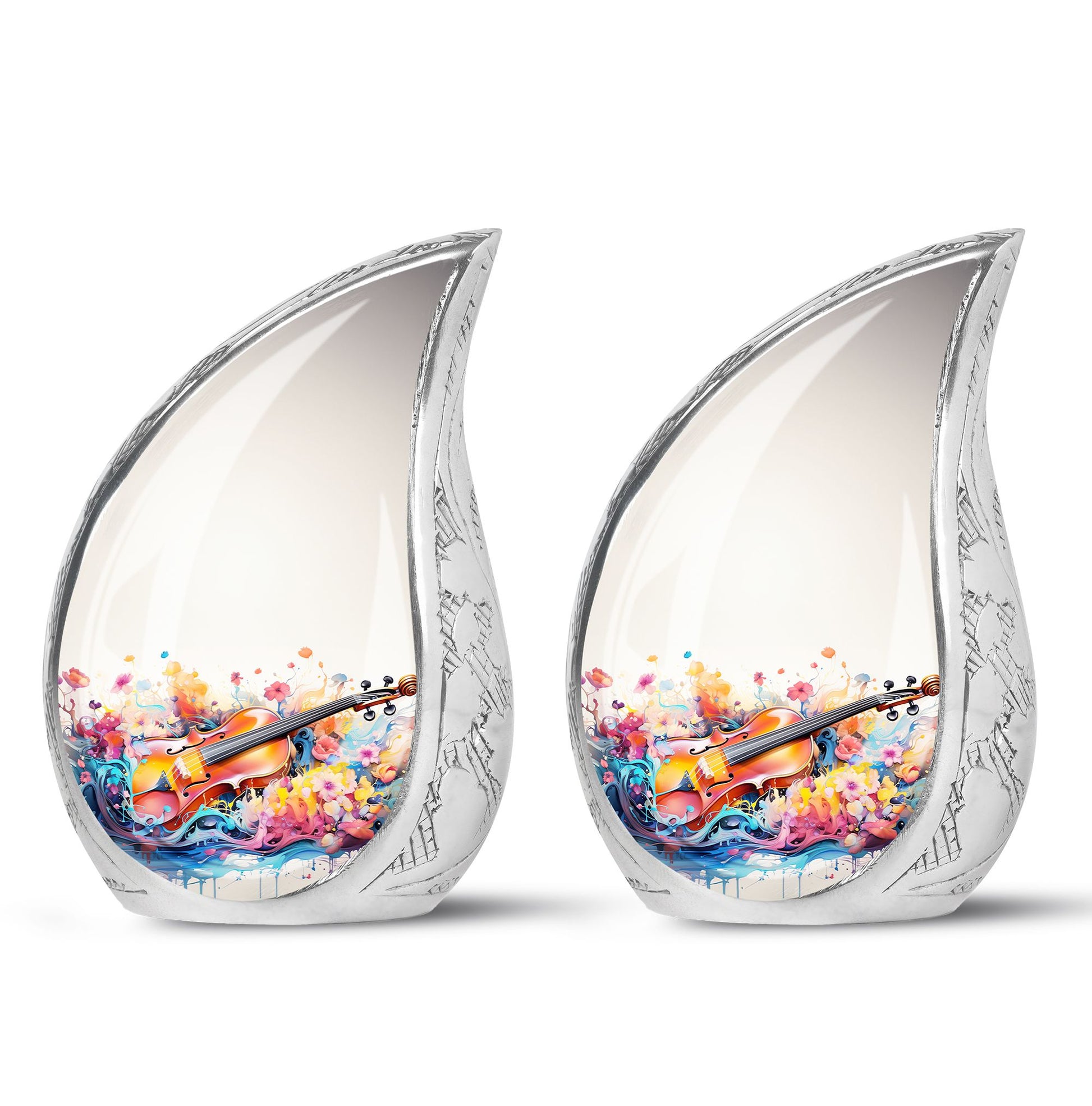 Teardrop Shape Music Urn Keepsake Urn Pack of 2