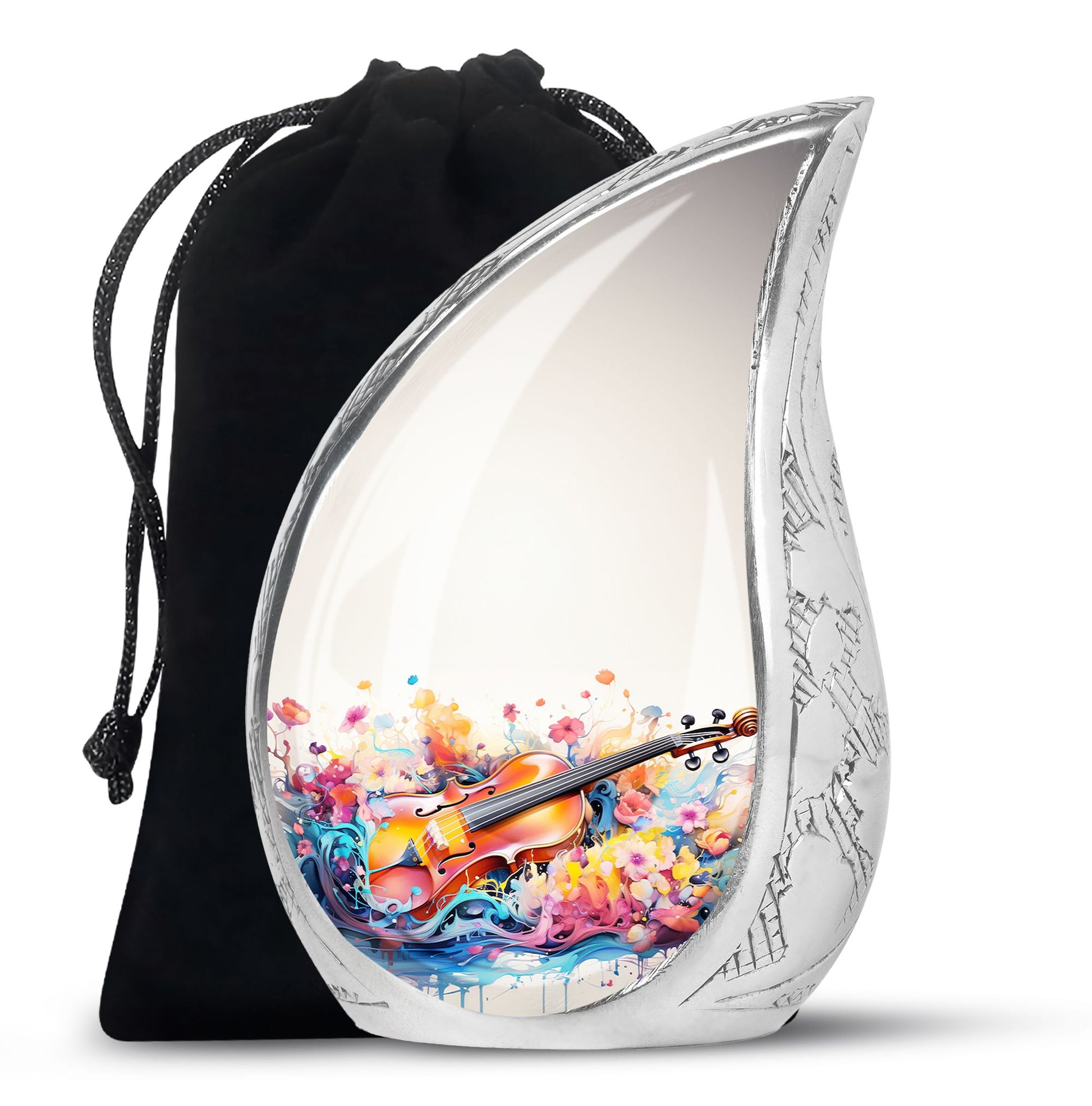 Teardrop Shape Music Urn Large 10 Inch