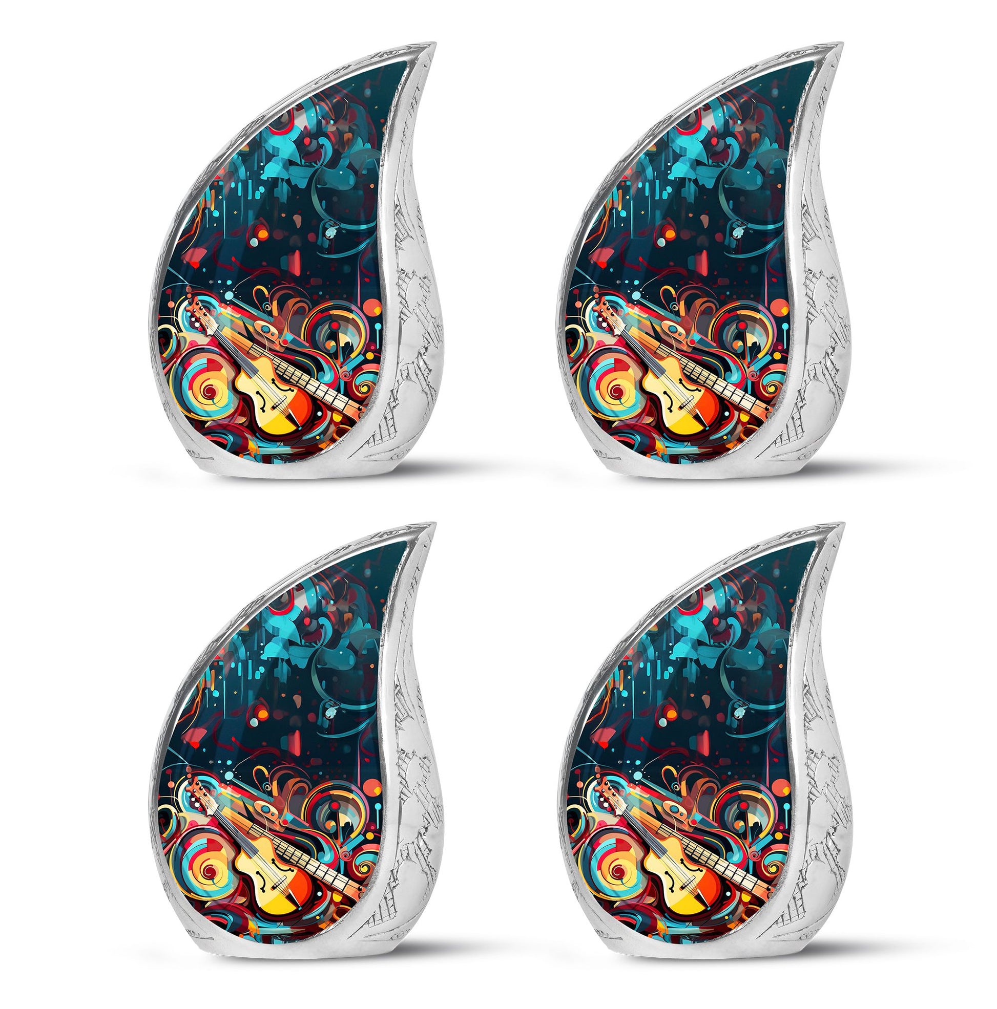 Teardrop Shape Music Urn Keepsake Urn Pack of 4