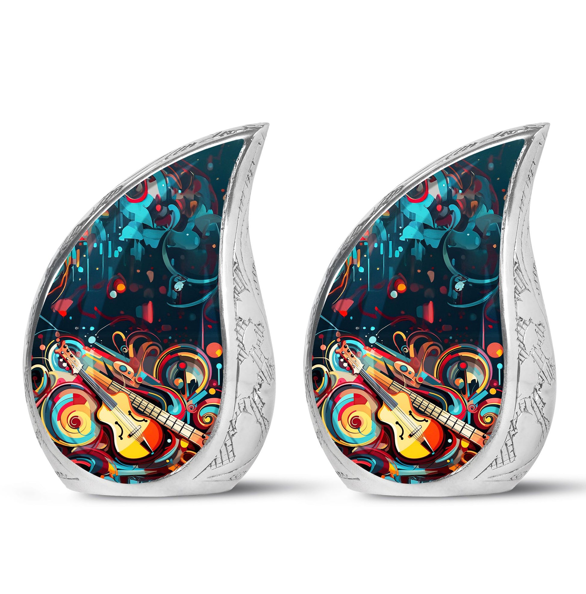 Teardrop Shape Music Urn Keepsake Urn Pack of 2