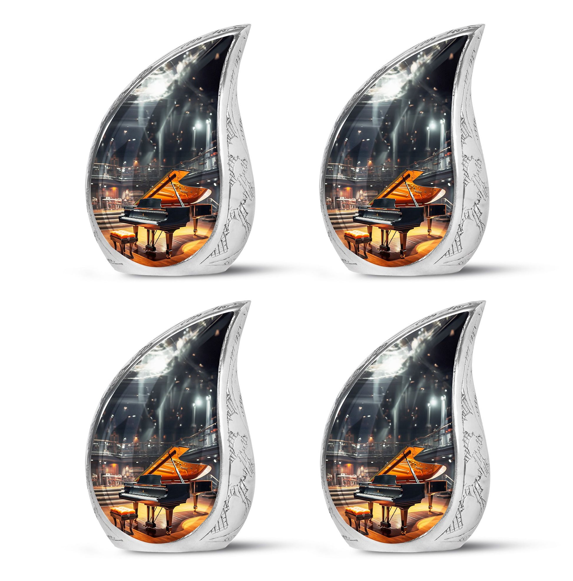 Teardrop Shape Music Urn Keepsake Urn Pack of 4