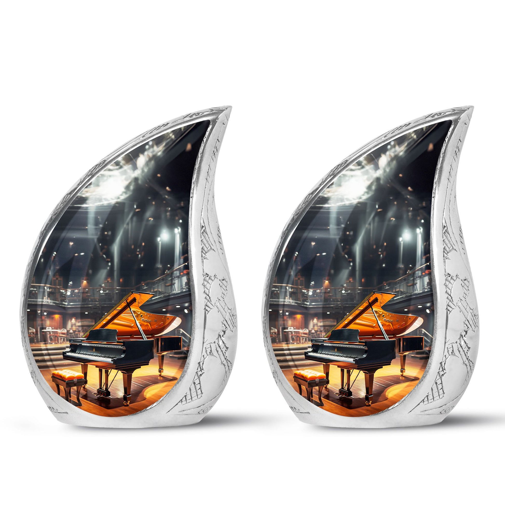 Teardrop Shape Music Urn Keepsake Urn Pack of 2