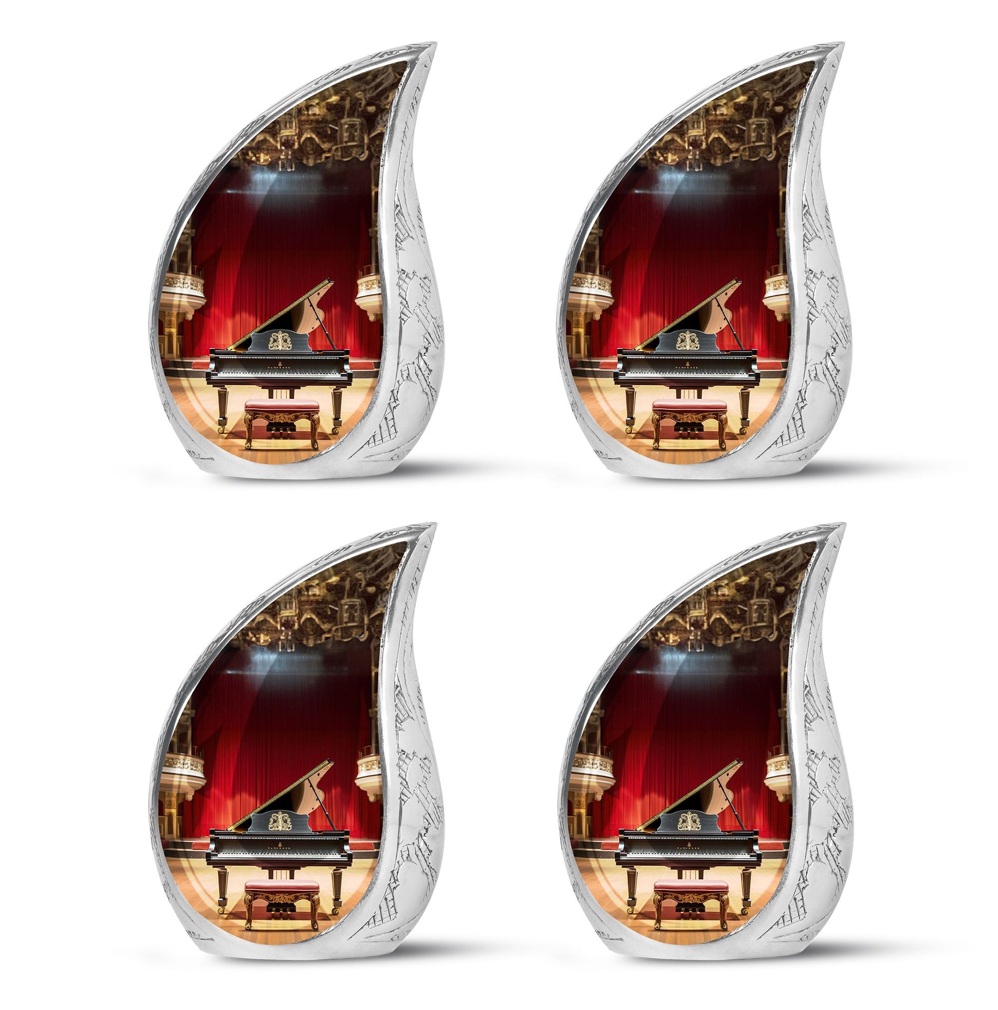 Teardrop Shape Music Urn Keepsake Urn Pack of 4