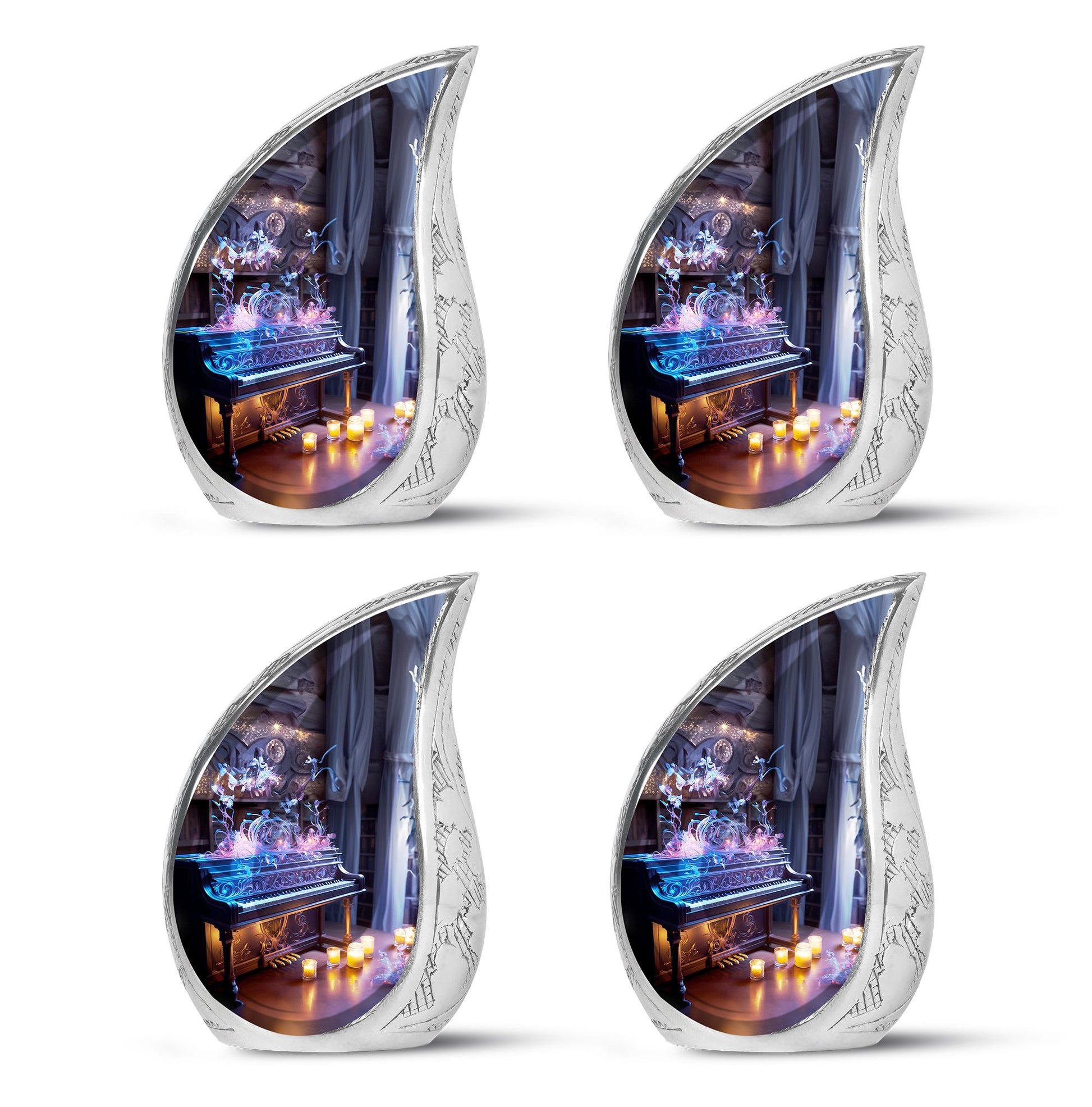 Teardrop Shape Music Urn Keepsake Urn Pack of 4