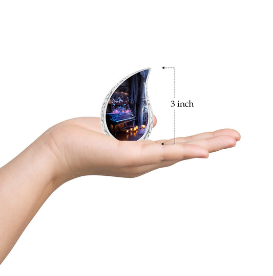 Teardrop Shape Music Urn Keepsake 3 Inch