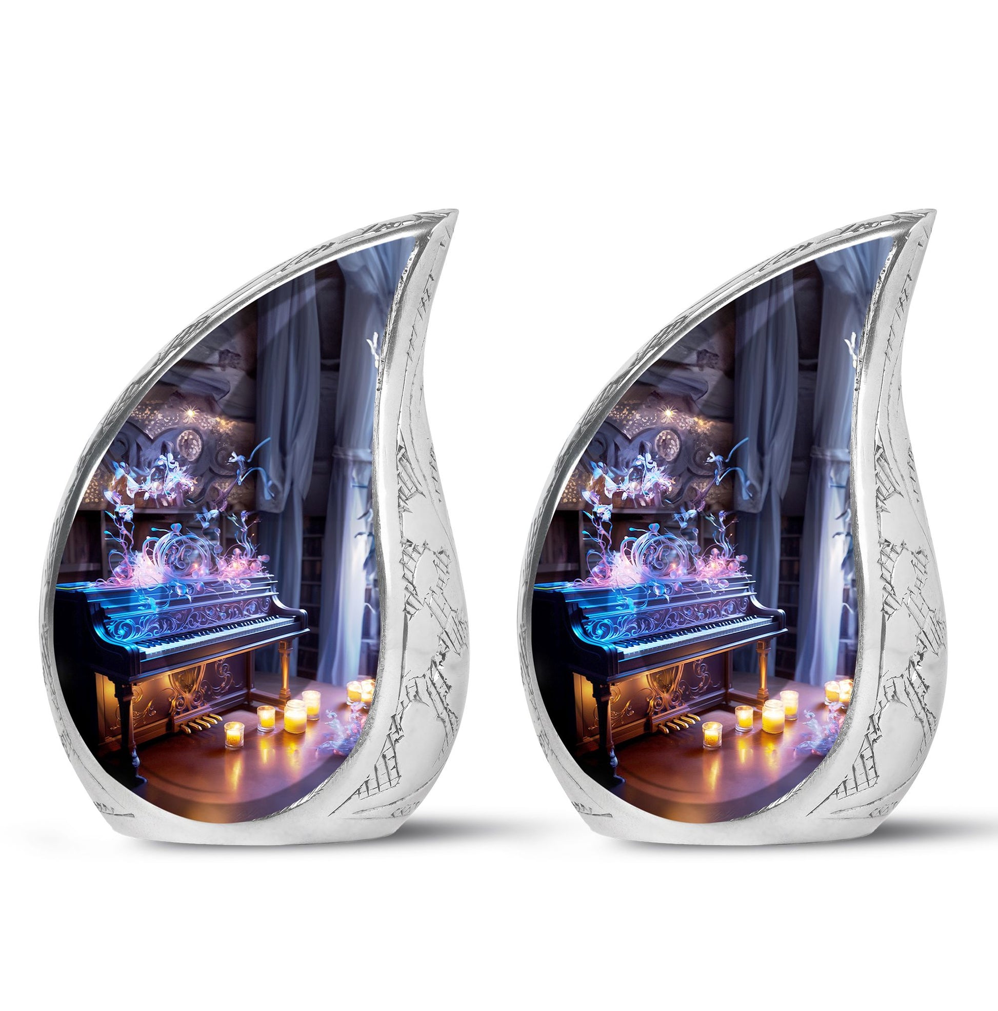 Teardrop Shape Music Urn Keepsake Urn Pack of 2