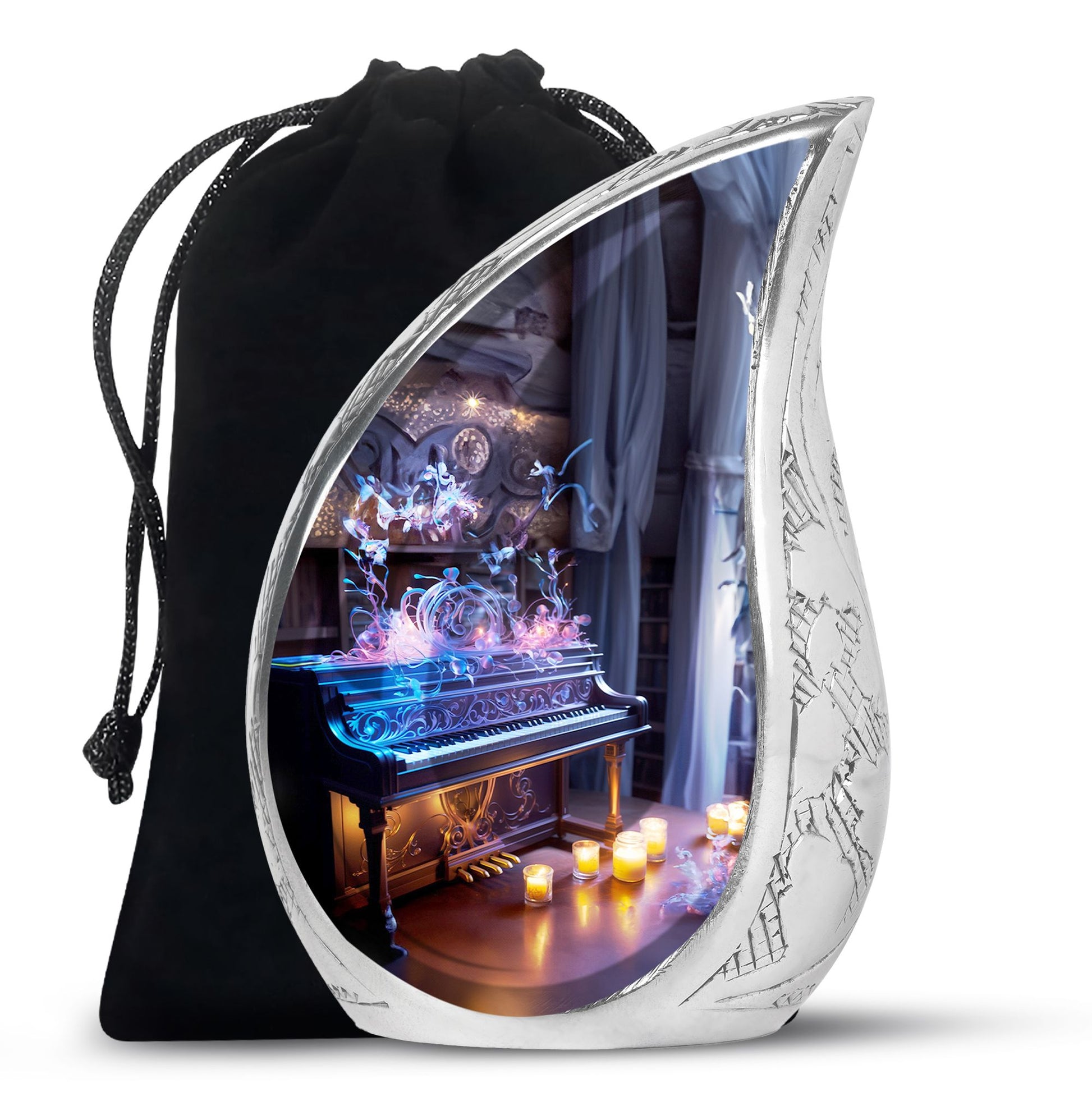 Teardrop Shape Music Urn Large 10 Inch