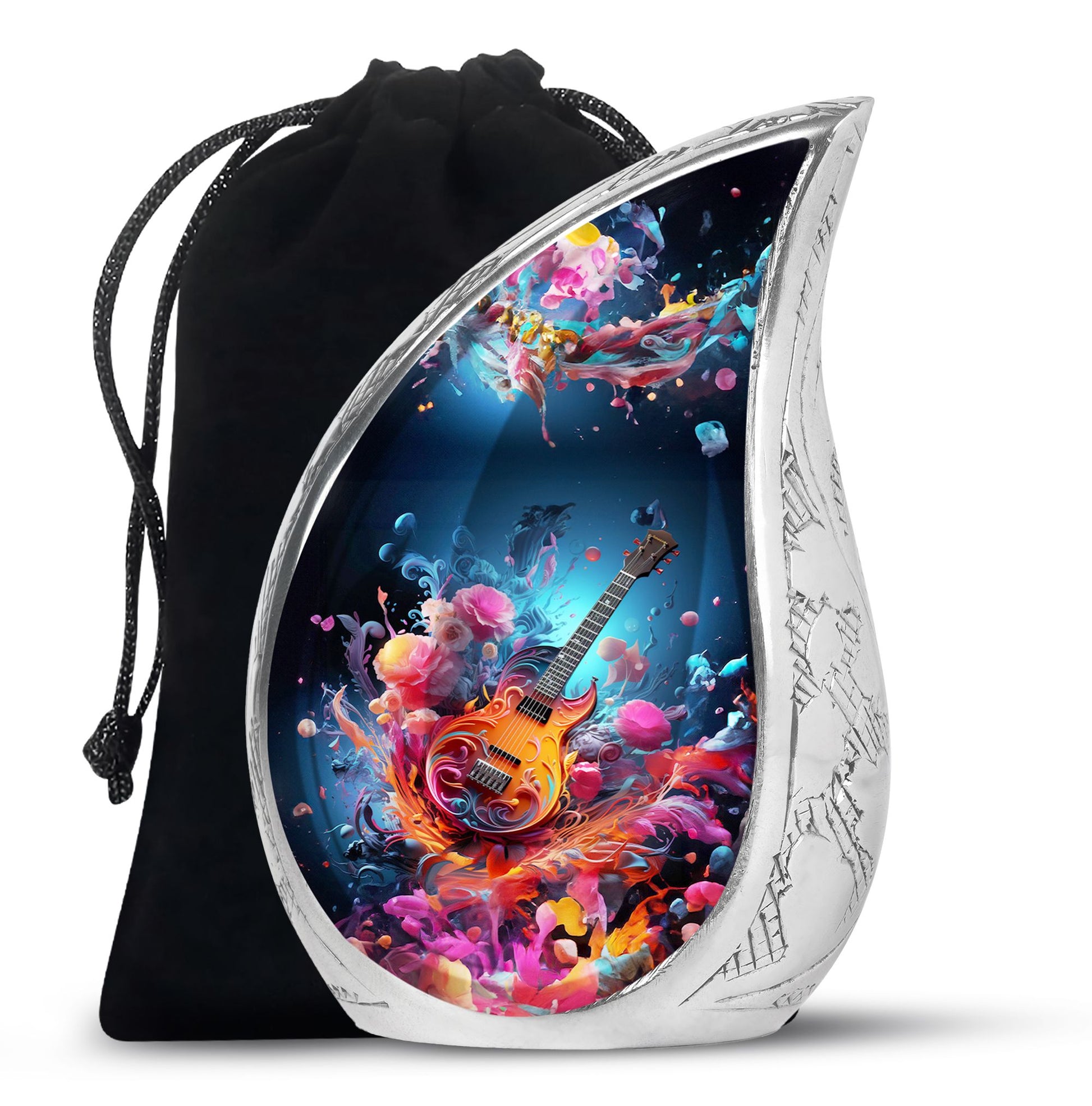 Teardrop Shape Music Urn Large 10 Inch