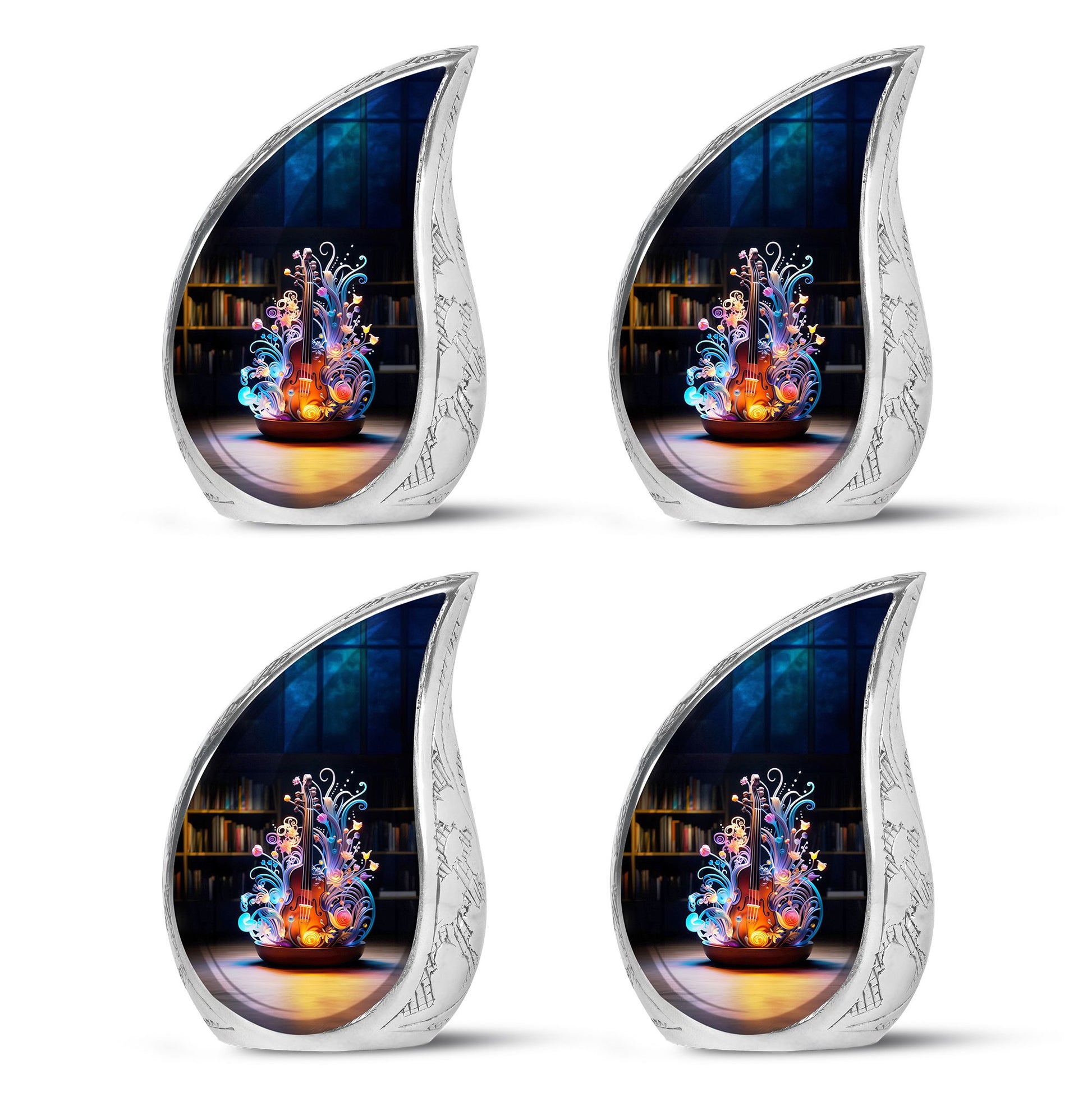 Teardrop Shape Music Urn Keepsake Urn Pack of 4