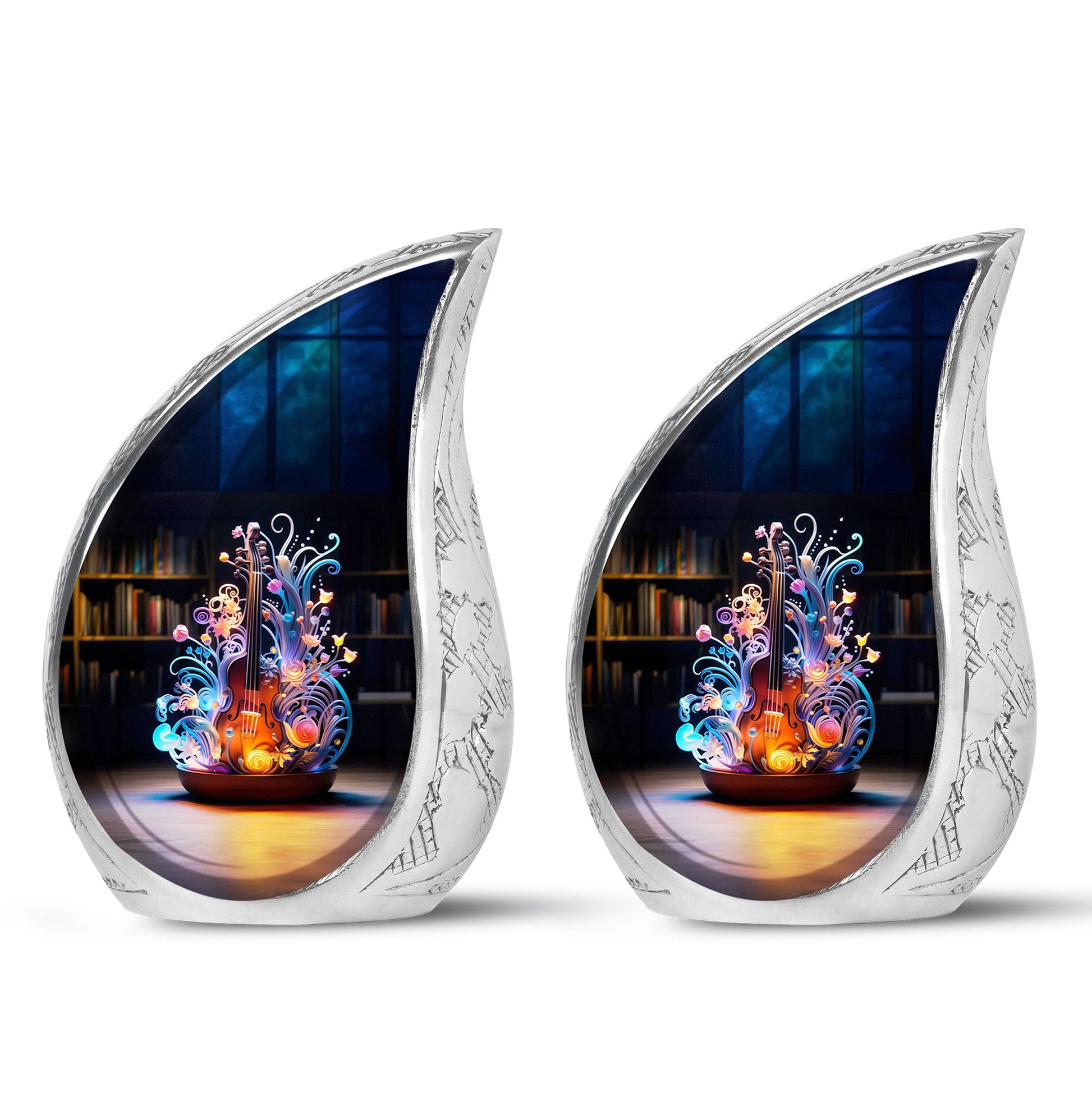 Teardrop Shape Music Urn Keepsake Urn Pack of 2
