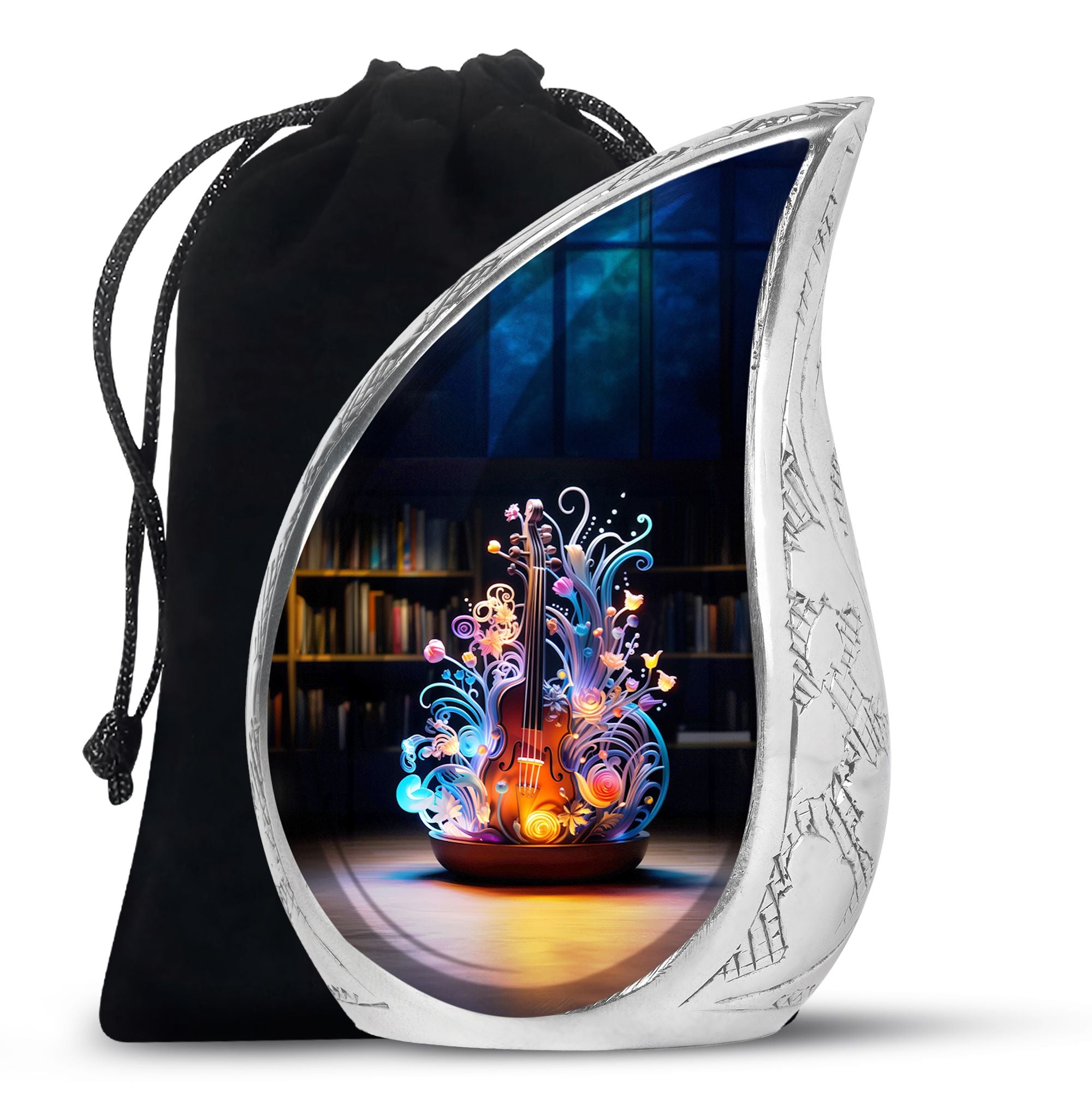 Teardrop Shape Music Urn Large 10 Inch