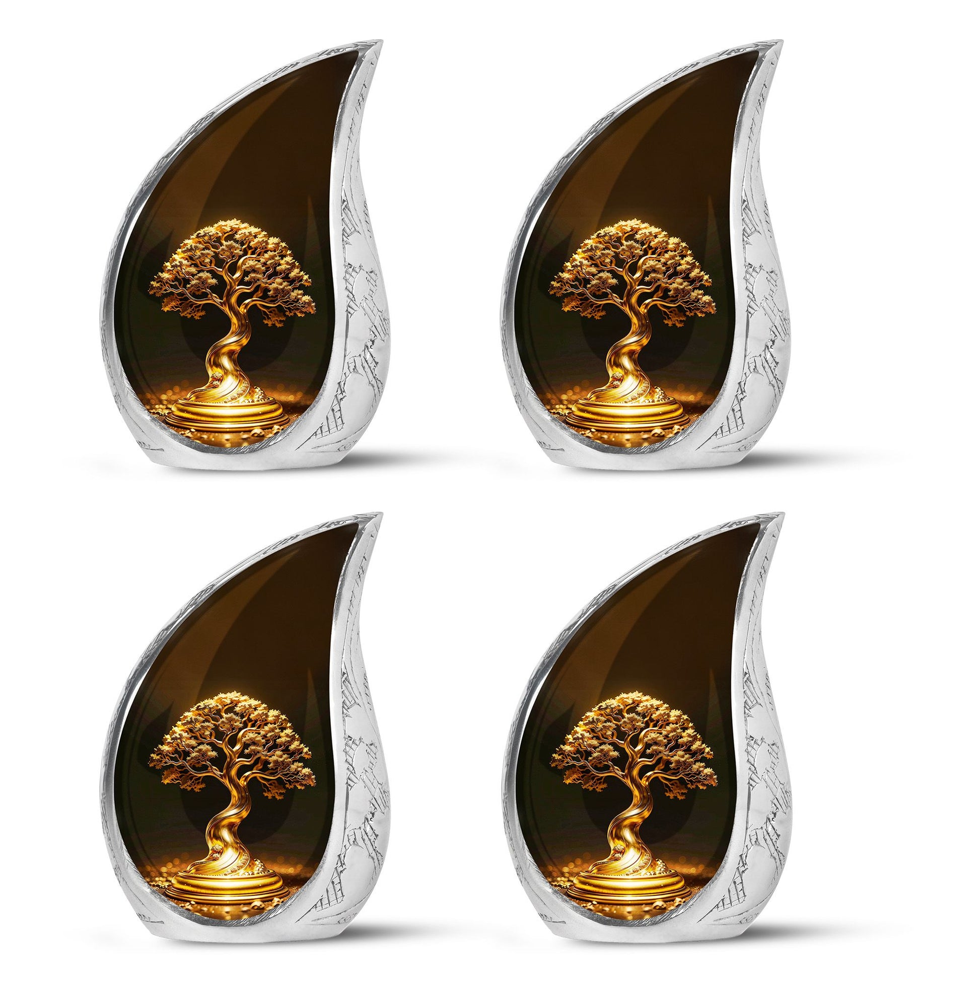 Teardrop Shaped  Keepsake Set of 4
