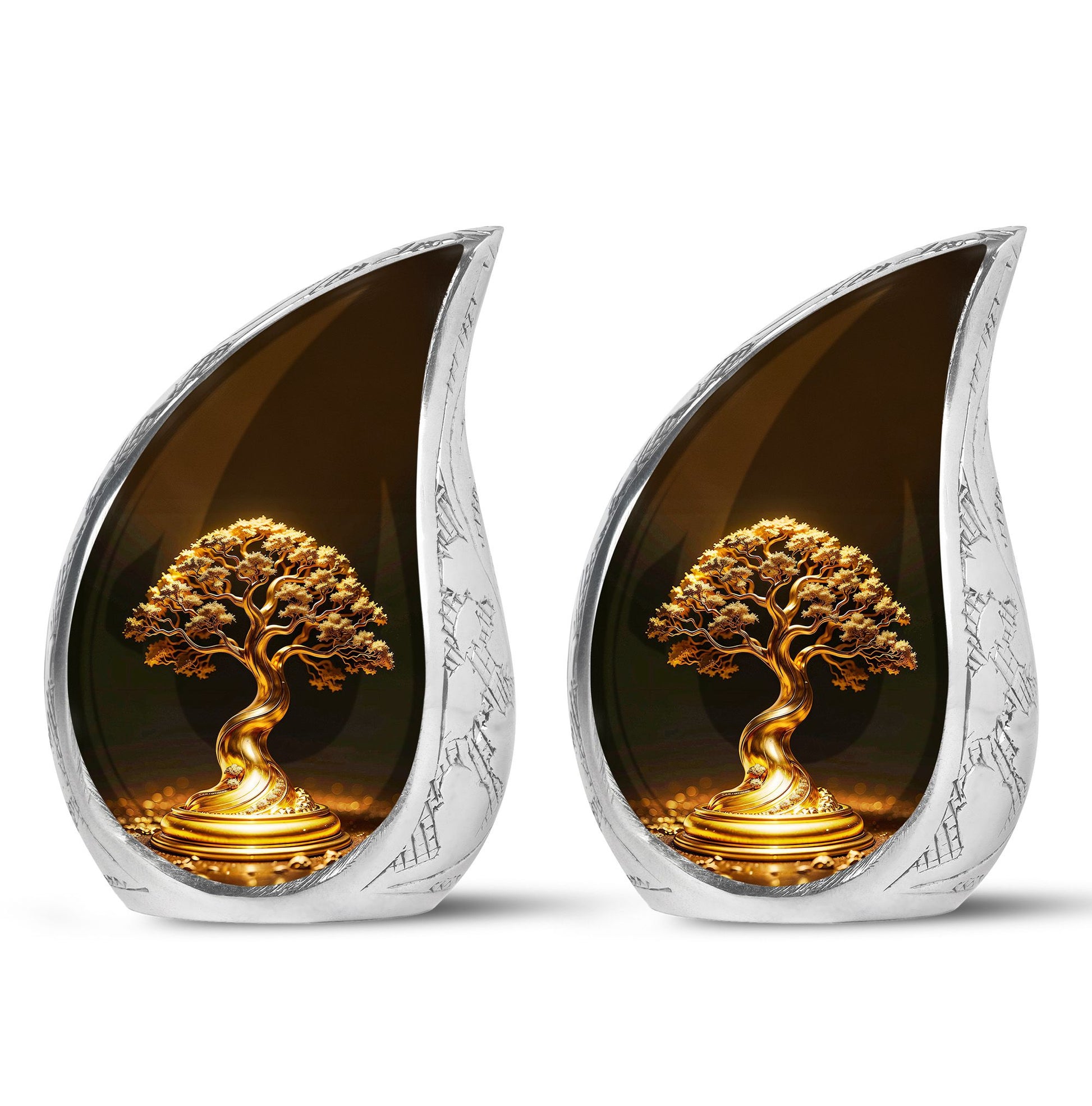 Teardrop Shaped  Keepsake Set of 2