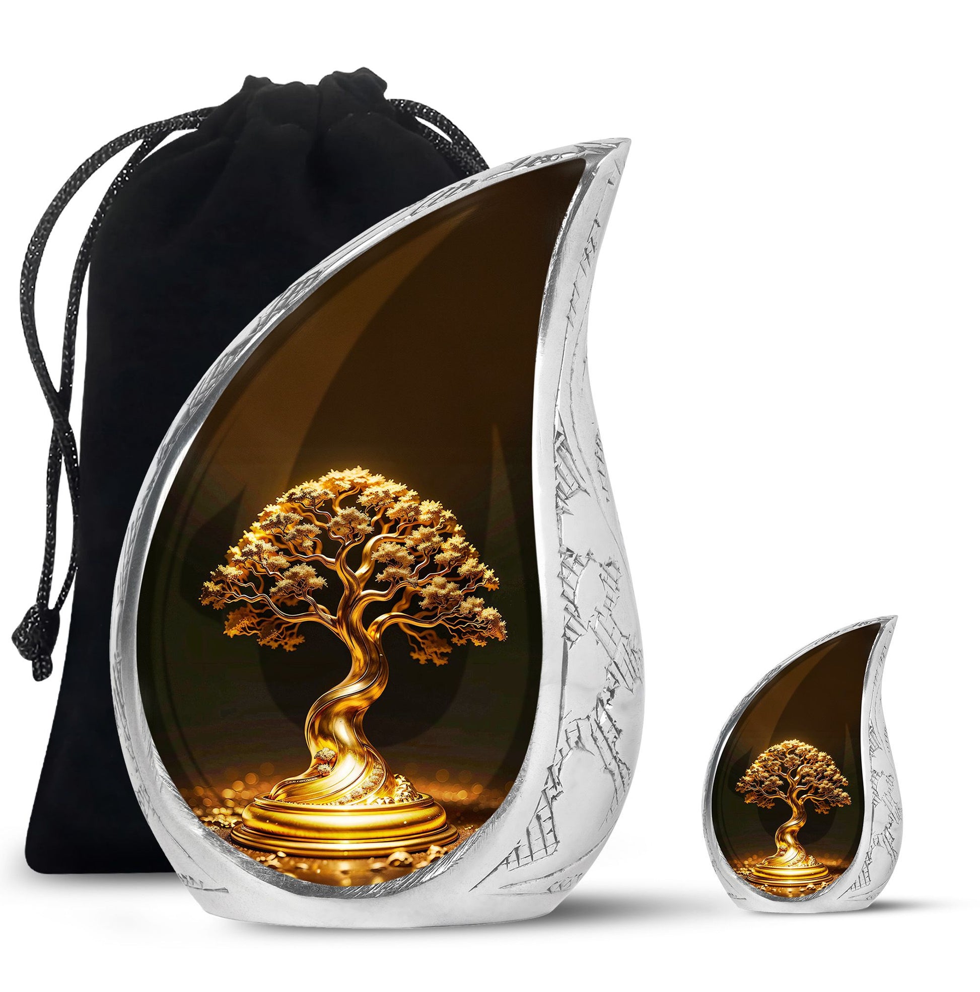 Teardrop Shaped  Large Urn With 1 Keepsake