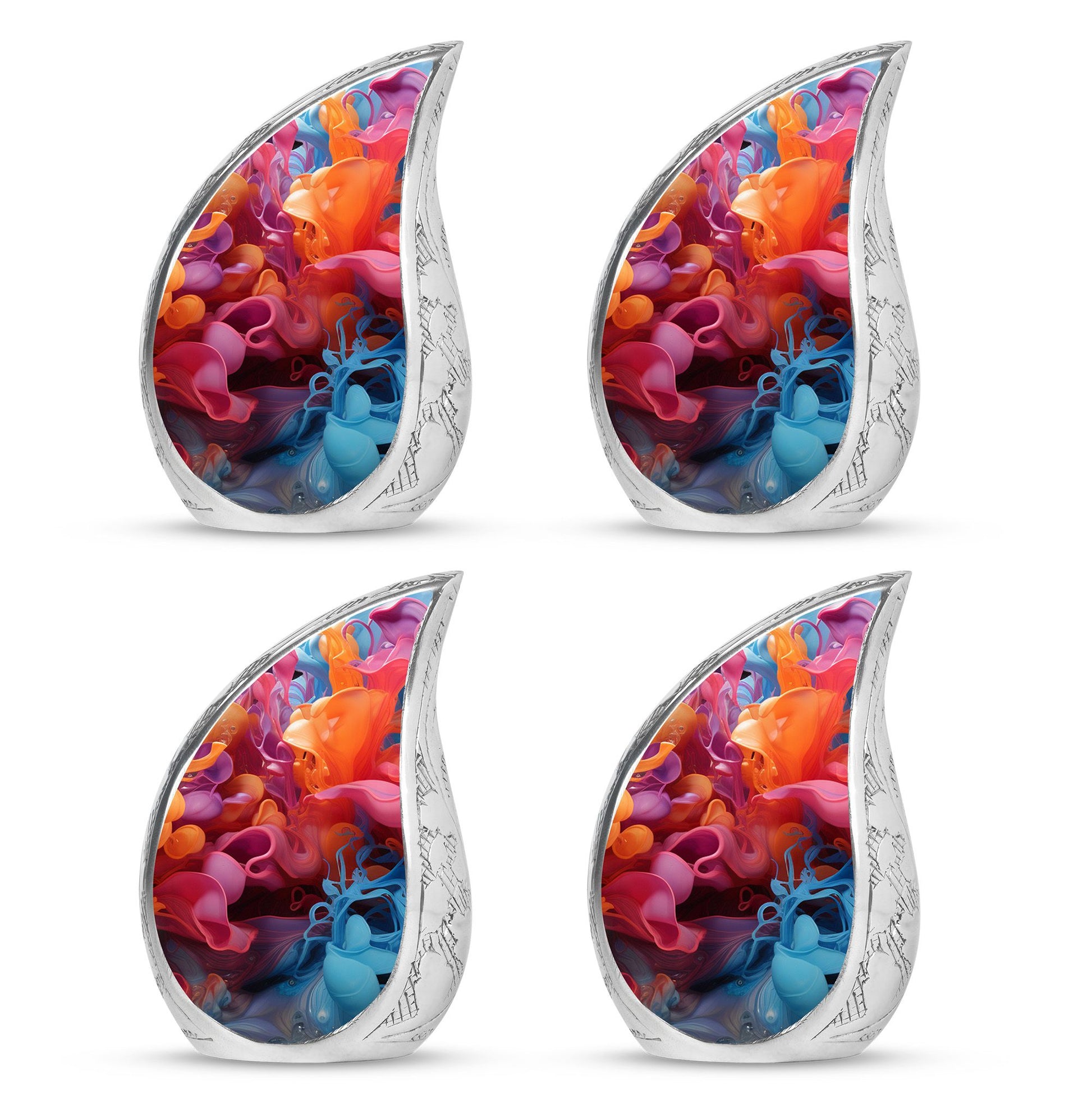 Teardrop Shape Abstract Urn Keepsake Urn Pack of 4
