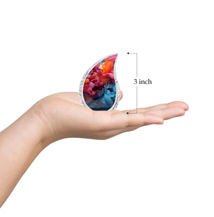 Teardrop Shape Abstract Urn Keepsake 3 Inch