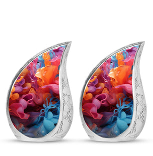 Teardrop Shape Abstract Urn Keepsake Urn Pack of 2