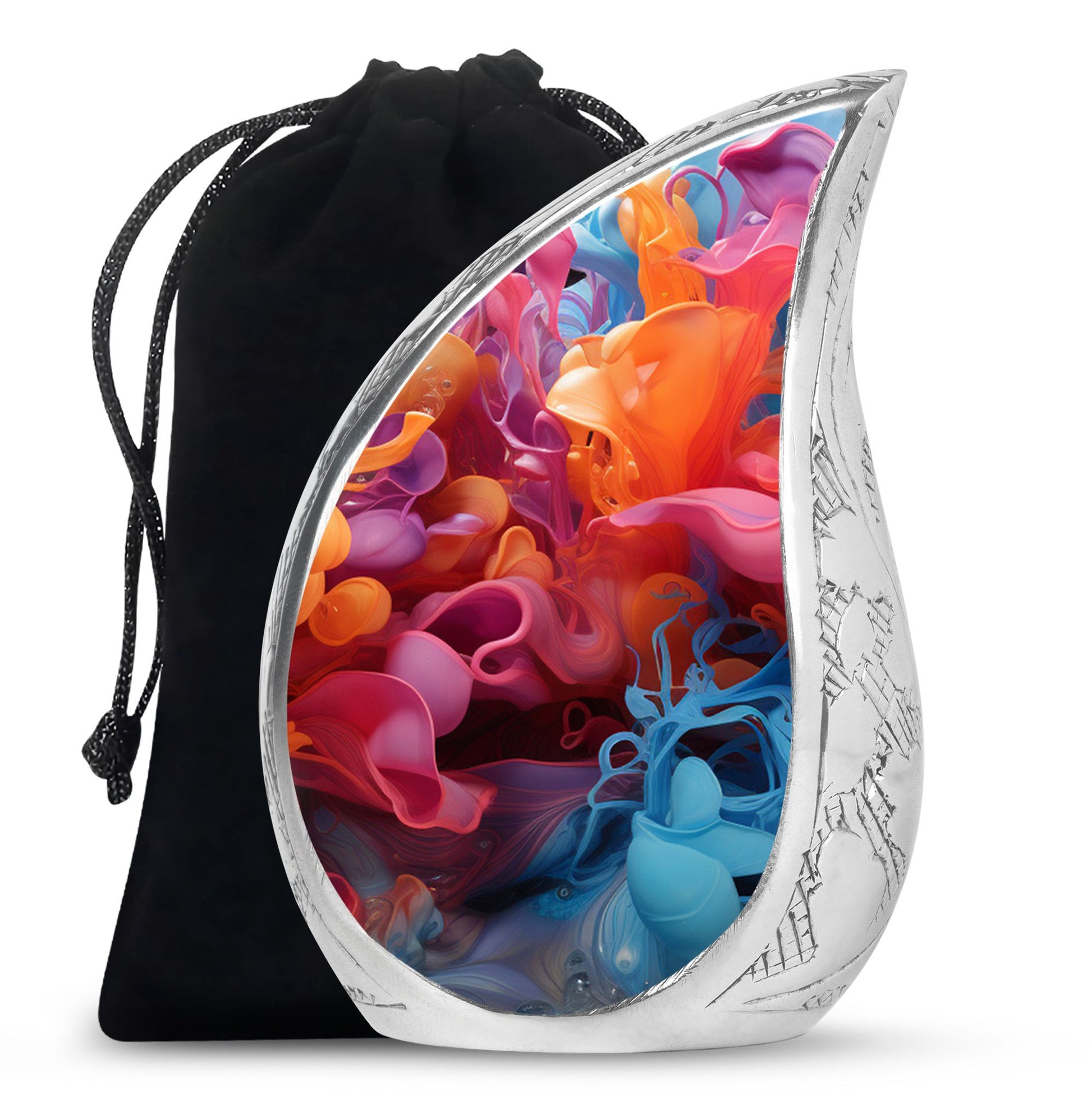 Teardrop Shape Abstract Urn Large 10 Inch