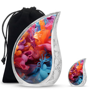 Teardrop Shape Abstract Urn Large Urn With 1 Keepsake Urn