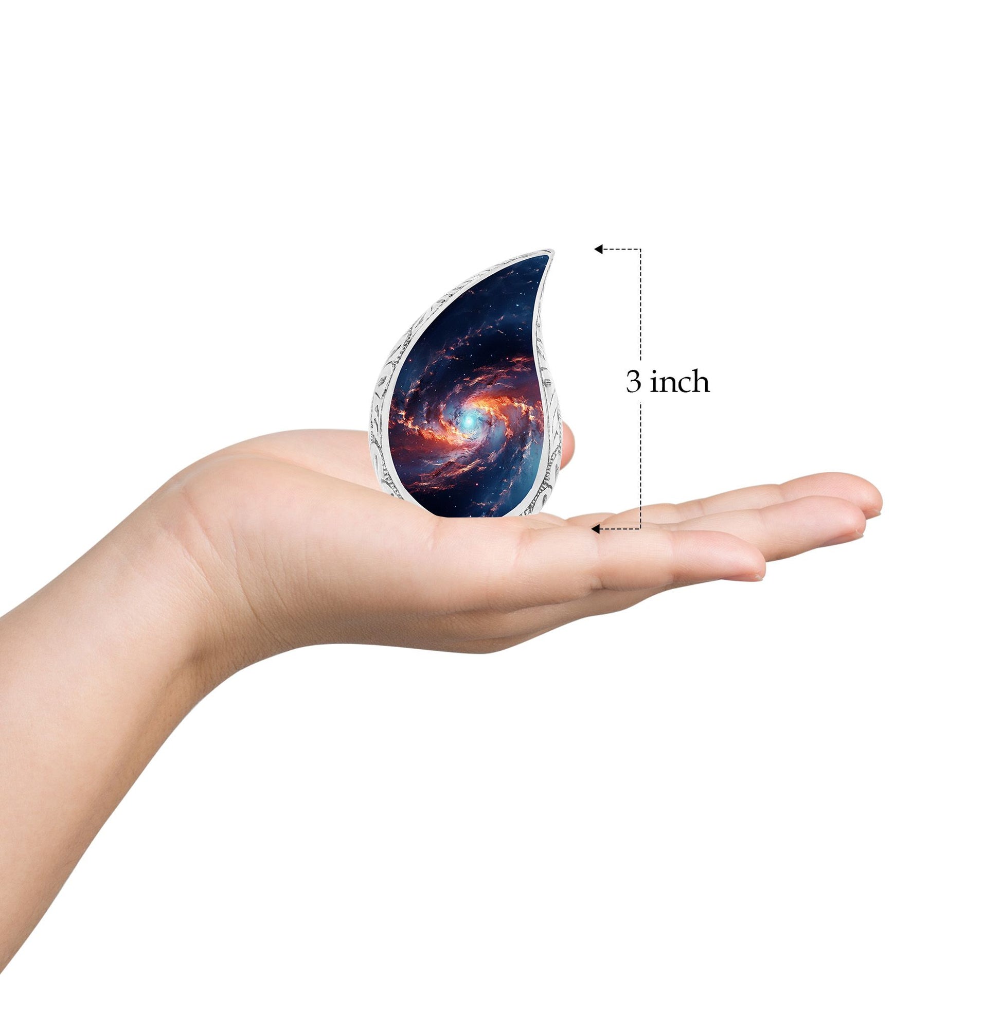 Teardrop Shape Abstract Urn Keepsake 3 Inch