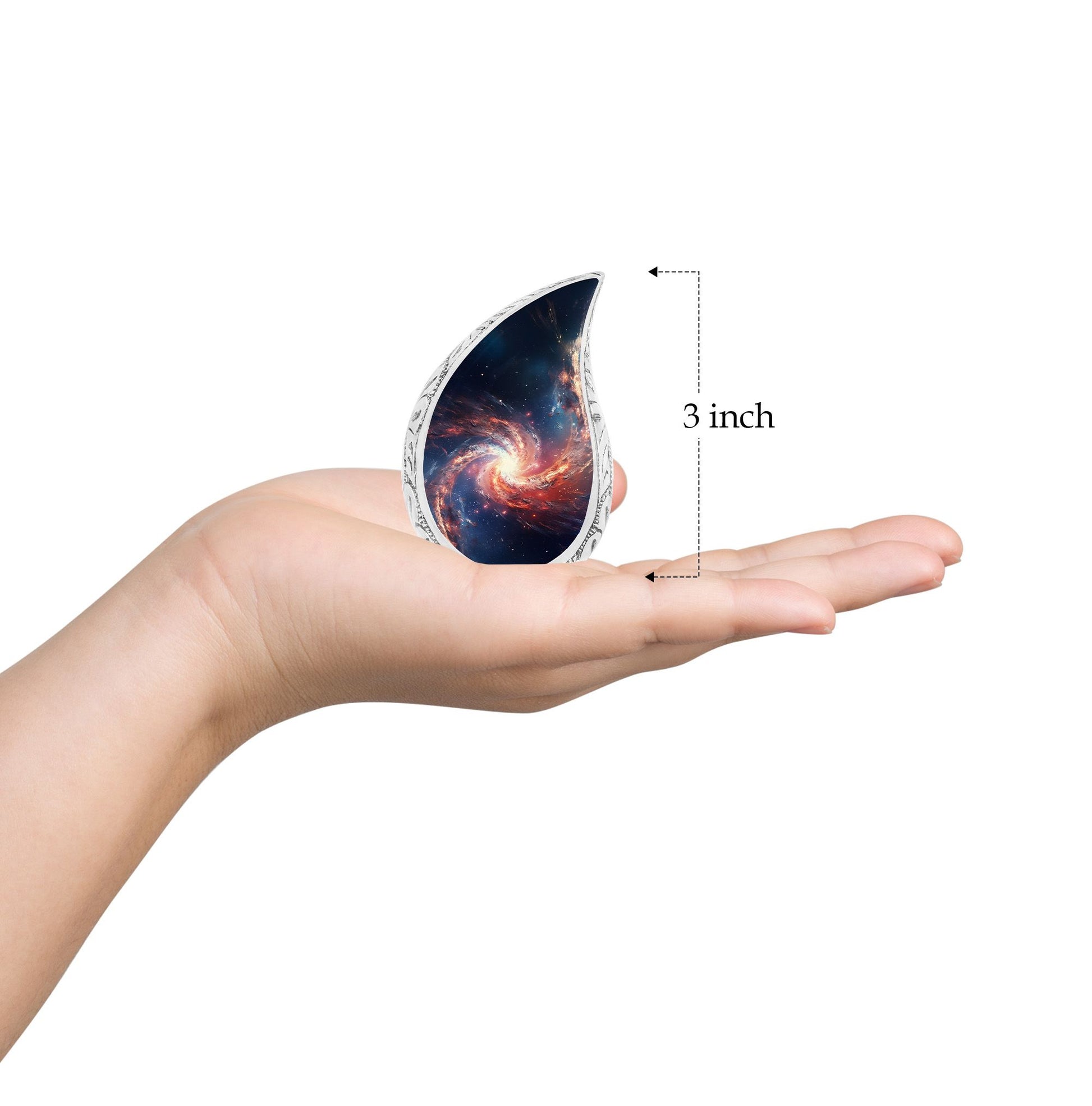 Teardrop Shape Abstract Urn Keepsake 3 Inch