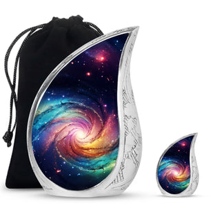 Teardrop Shape Galaxy Urn Large Urn With 1 Keepsake Urn