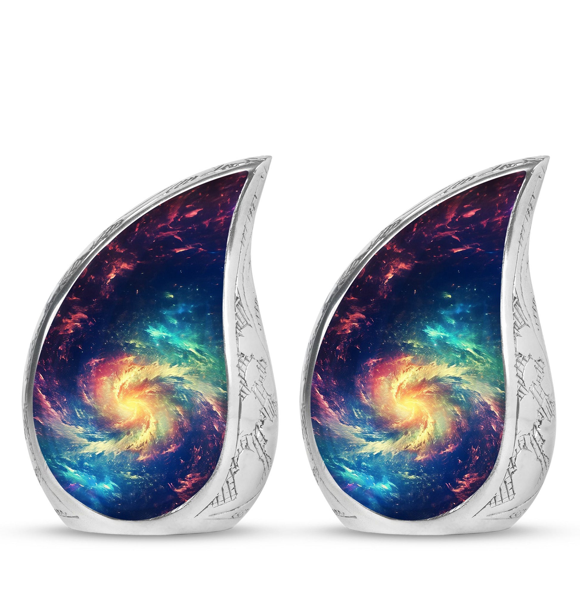 The Cosmic Dance - Galaxy Urn Large Teardrop, Heart Urn For Ashes