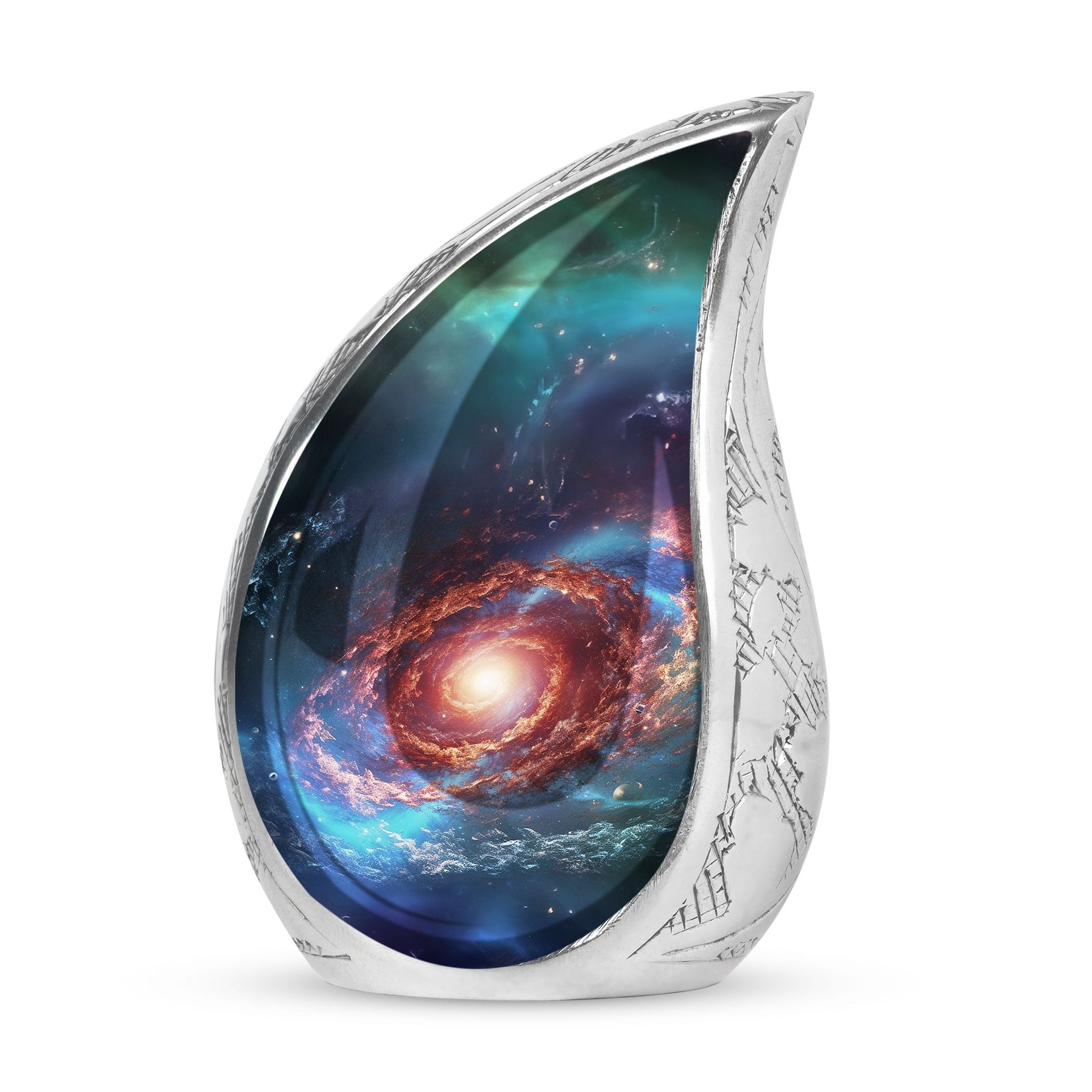 Stars In The Galactic Nexus - Galaxy Urn Teardrop, Heart Cremation Urn
