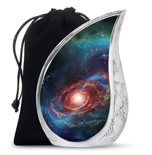 Stars In The Galactic Nexus - Galaxy Urn Teardrop, Heart Cremation Urn