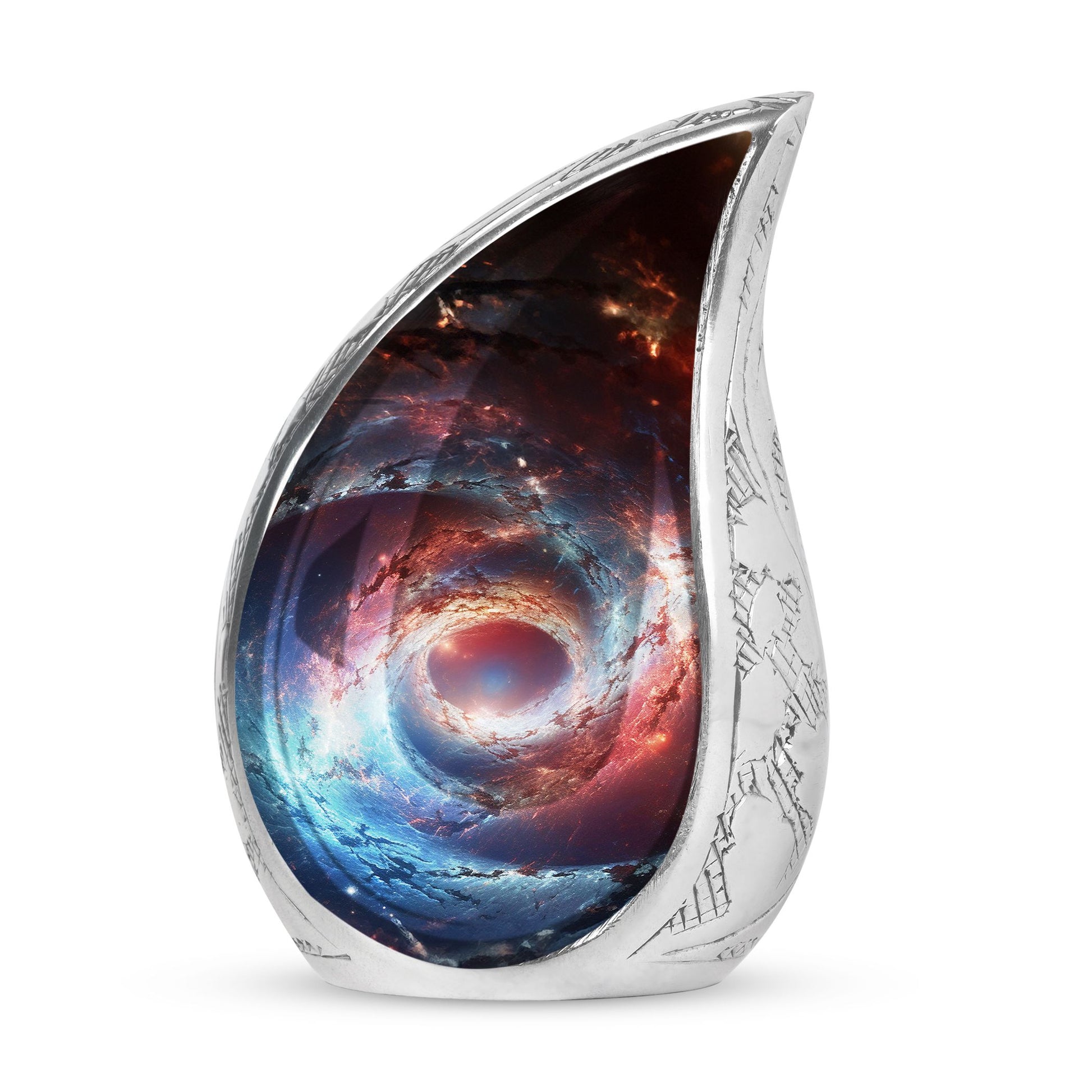 The Cosmic Dance Of Galaxies - Galaxy Urn Teardrop, Heart Shape Urn