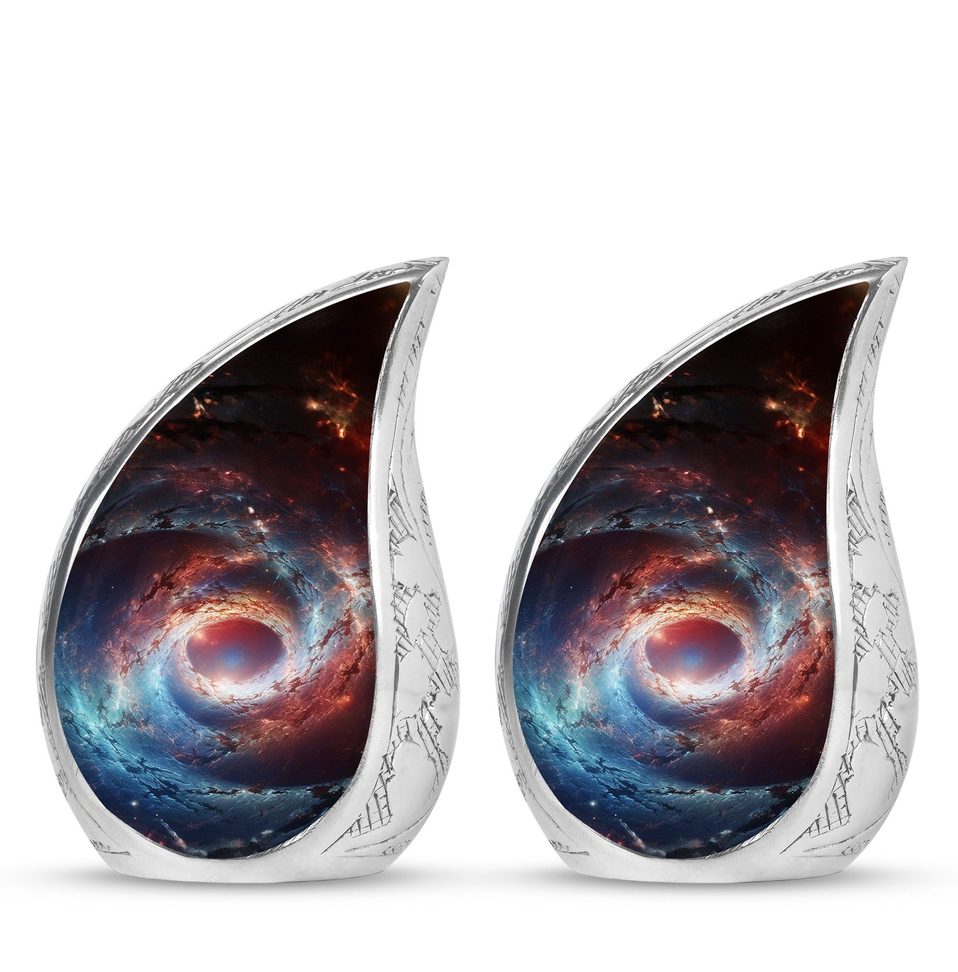 The Cosmic Dance Of Galaxies - Galaxy Urn Teardrop, Heart Shape Urn