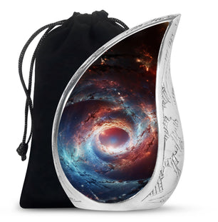 The Cosmic Dance Of Galaxies - Galaxy Urn Teardrop, Heart Shape Urn