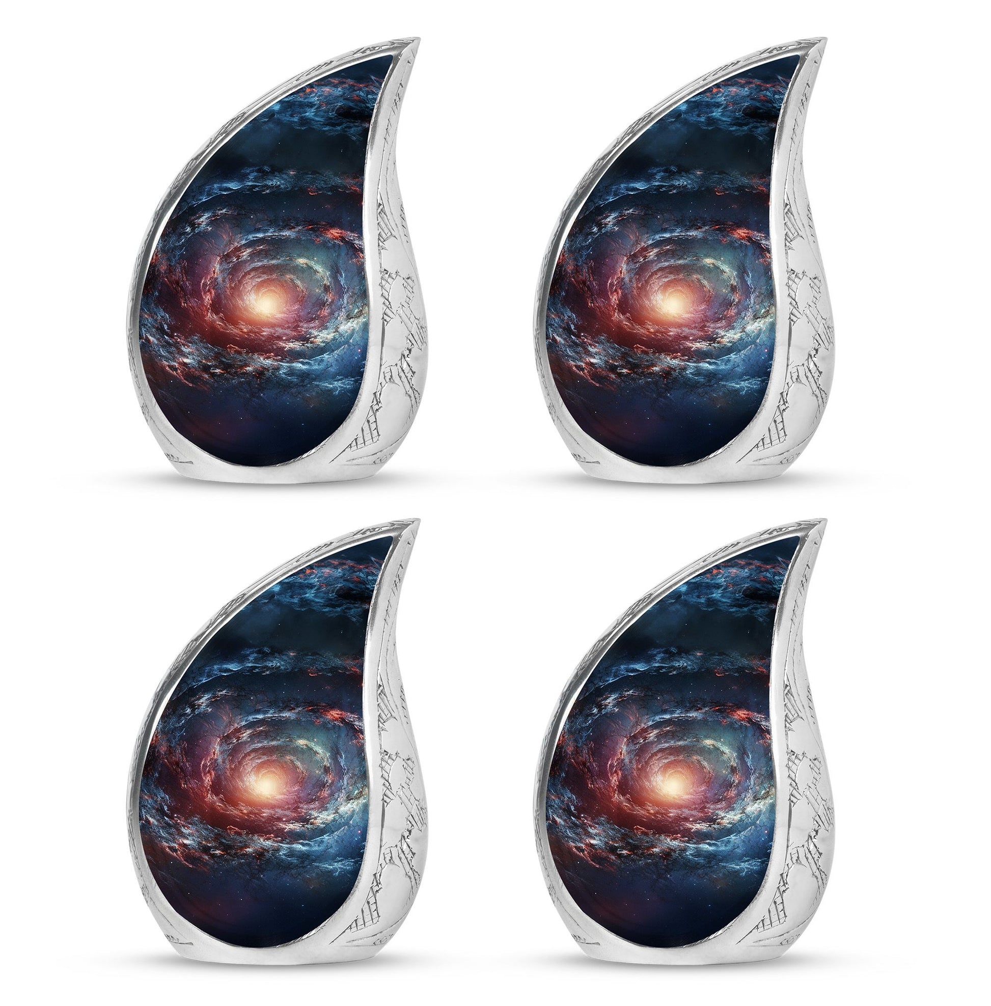 Spin Of Starry Skies - Galaxy Urn Large Teardrop, Heart Urn For Ashes