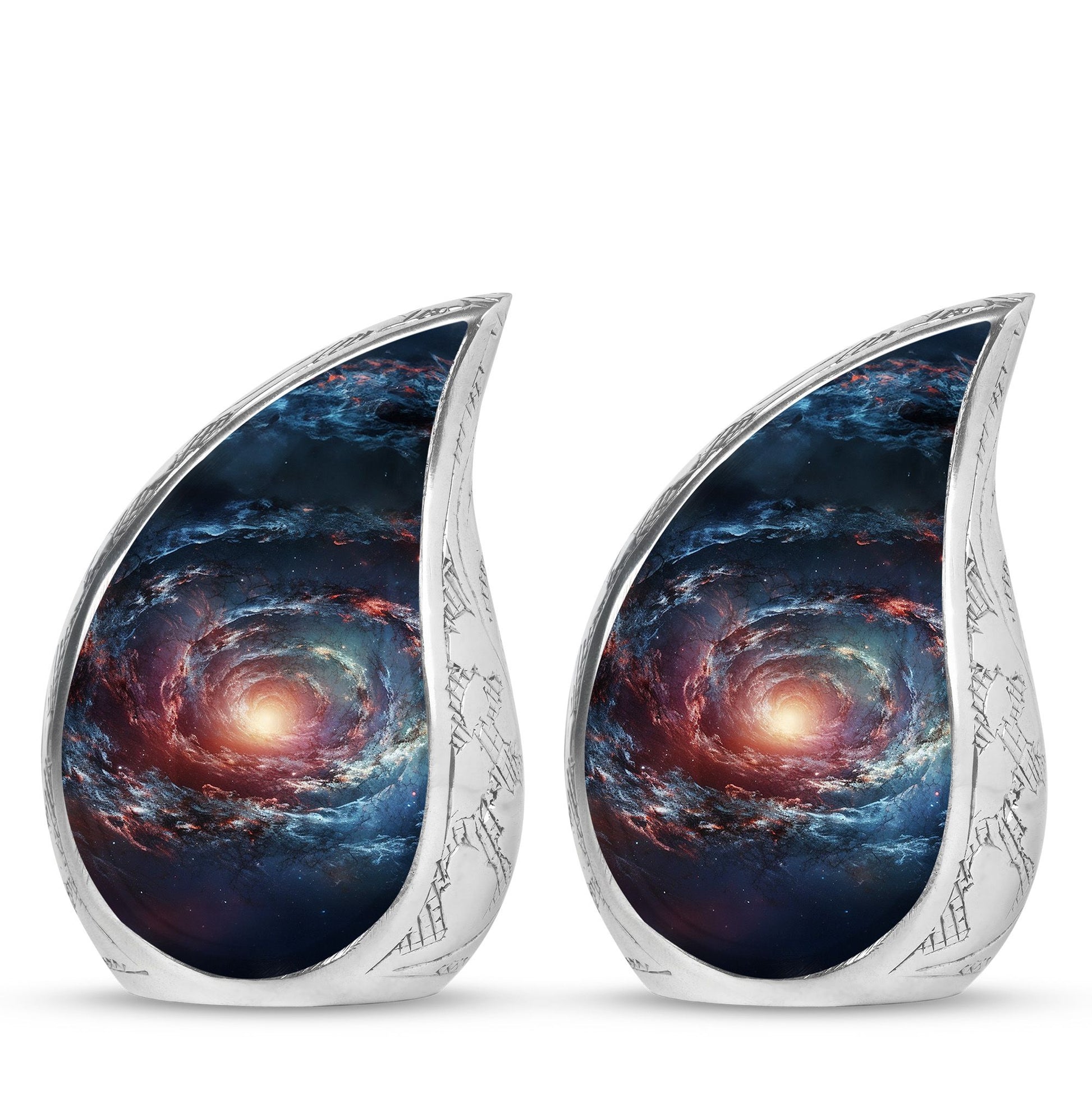 Spin Of Starry Skies - Galaxy Urn Large Teardrop, Heart Urn For Ashes