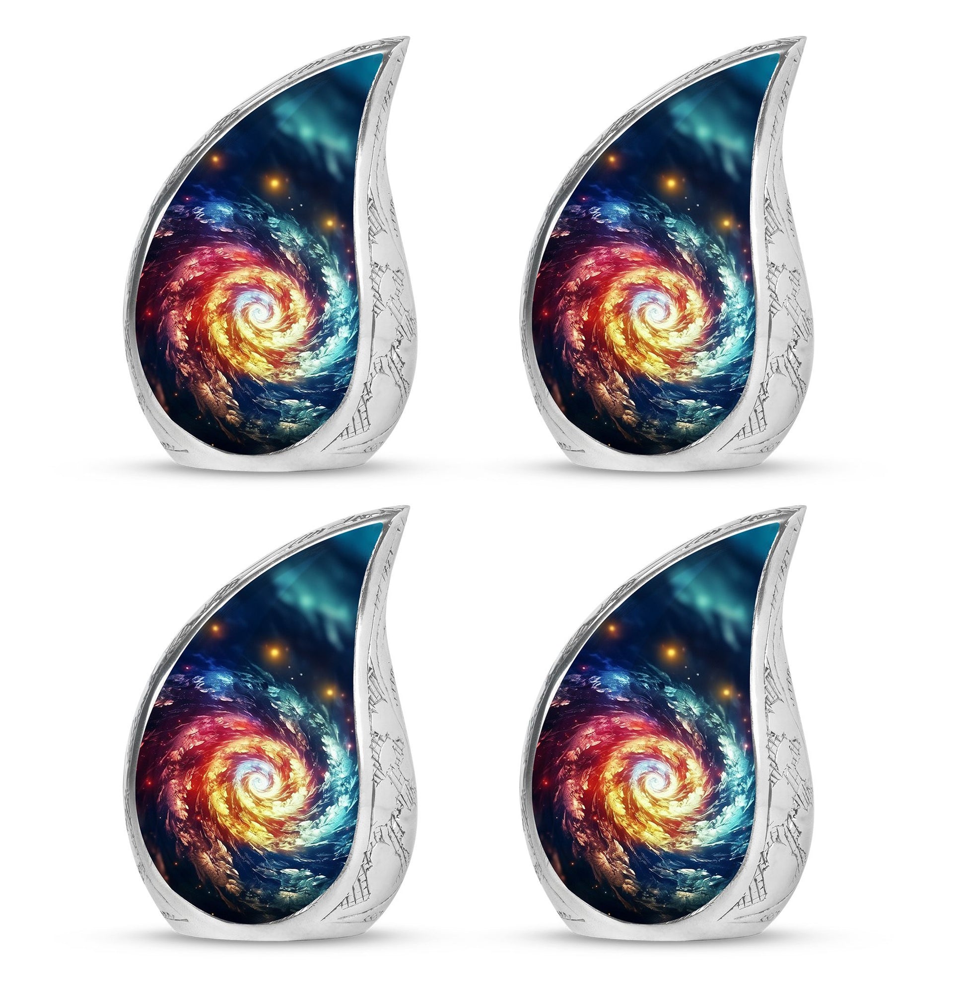 The Cosmic Dance Of Infinity - Galaxy Urn Teardrop, Heart Shape Urn