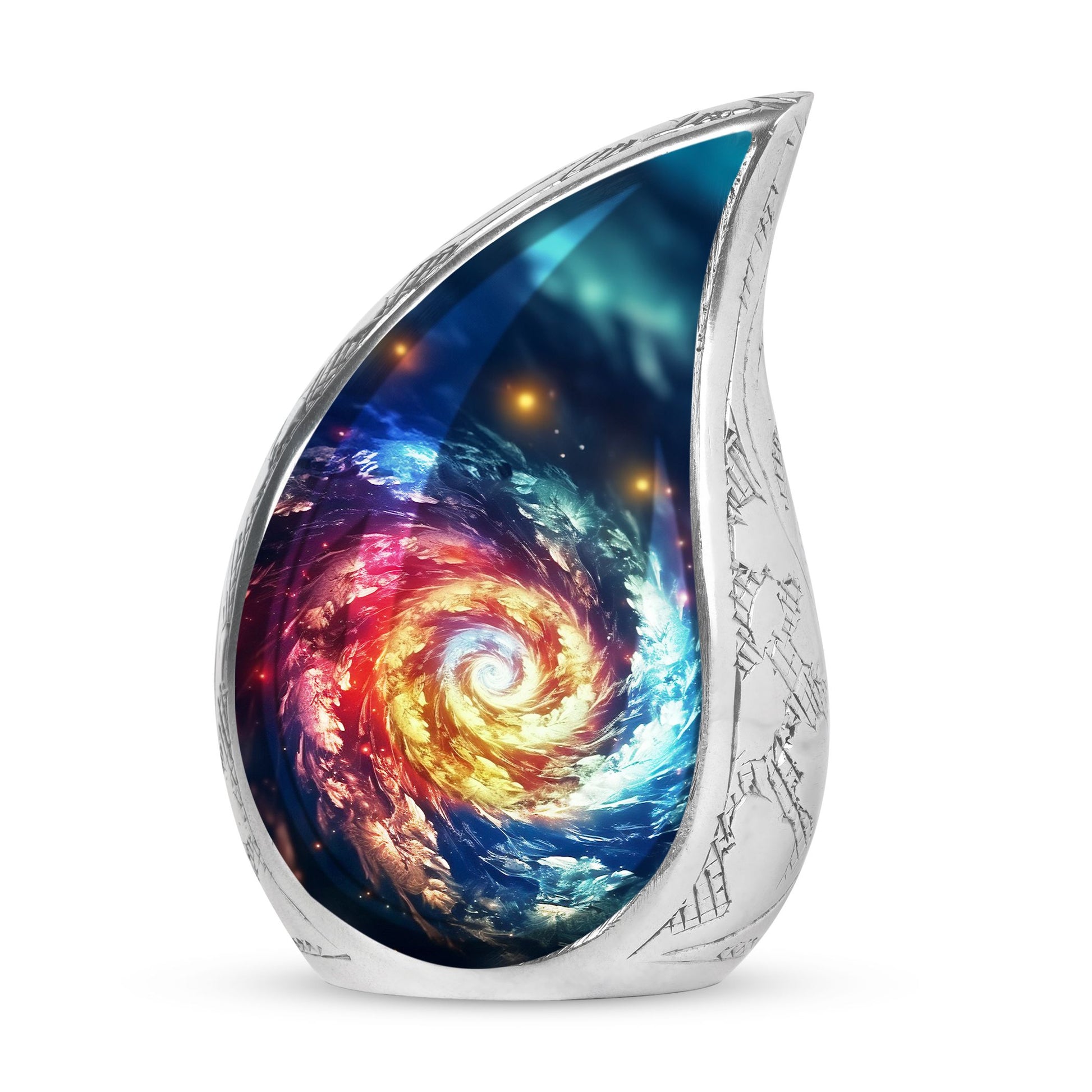 The Cosmic Dance Of Infinity - Galaxy Urn Teardrop, Heart Shape Urn