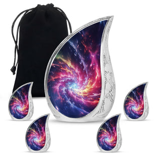 Symphony Cosmos - Galaxy Urn Teardrop, Heart Cremation Urn For Ashes