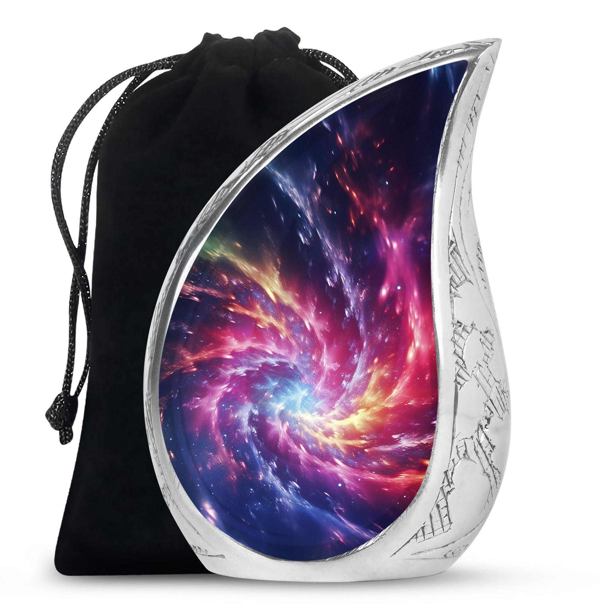 Symphony Cosmos - Galaxy Urn Teardrop, Heart Cremation Urn For Ashes