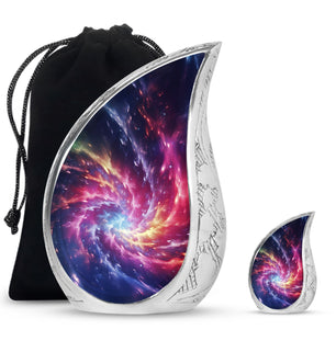 Symphony Cosmos - Galaxy Urn Teardrop, Heart Cremation Urn For Ashes