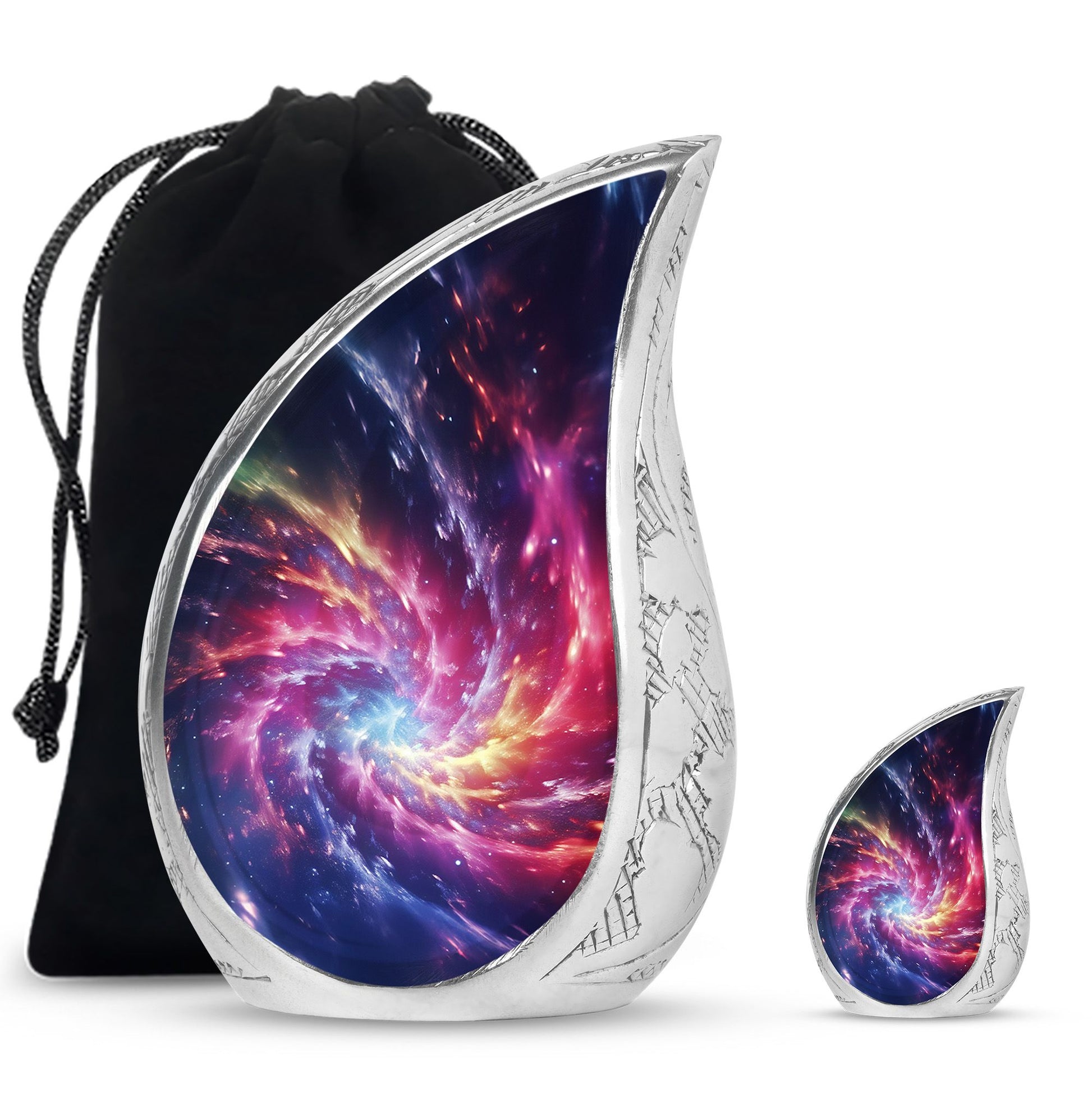 Symphony Cosmos - Galaxy Urn Teardrop, Heart Cremation Urn For Ashes