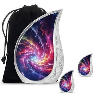 Symphony Cosmos - Galaxy Urn Teardrop, Heart Cremation Urn For Ashes