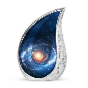 The Galactic Swirl. - Galaxy Urn Large Teardrop, Heart Urn For Ashes